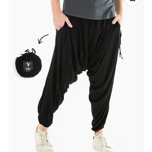 Buddha Pants Savannah Harem Pants Women S Black Cotton Drop Crotch Packable